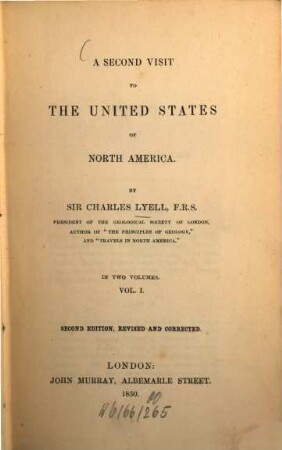 A second visit to the United States of North America : In 2 vol., 1