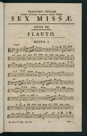 1-16, Flauto. Missa I. - Missa III.