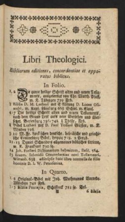 Libri Theologici.