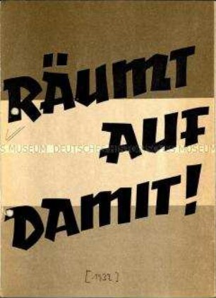 Wahlpropagandaschrift der Deutschnationalen