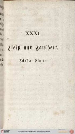 XXXI. Fleiß und Faulheit. 5. Platte