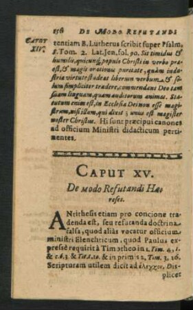 Caput XV. De modo Refutandi Haeresis.