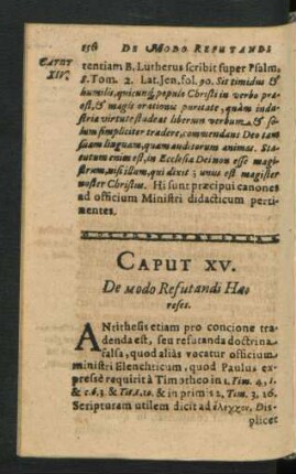 Caput XV. De modo Refutandi Haeresis.