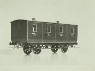 Personenwagen-Modell, 1:45, Spur 0, 32 mm, gebaut von der Arbeitsgemeinschaft Göteborger Modelleisenbahner "Göteborgs Modell-Jörnvägesällskap" : Modell