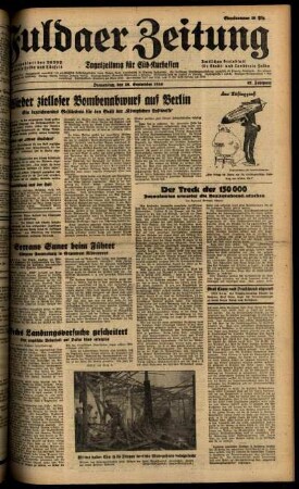 Ausgabe vom Donnerstag, den 26. September 1940.