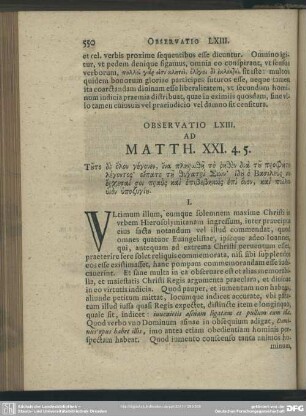 Observatio LXIII. Ad Matth. XXI. 4. 5.