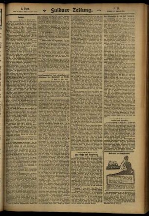 Zweite Ausgabe vom Mittwoch, den 12. Februar 1913.