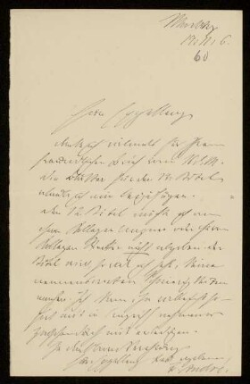 60: Brief von Fritz André an Gottlieb Planck, Marburg, 19.11.1906