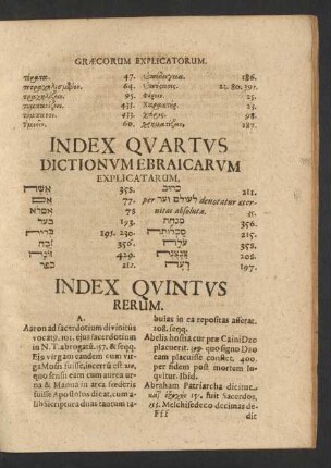 Index Quintus Rerum.