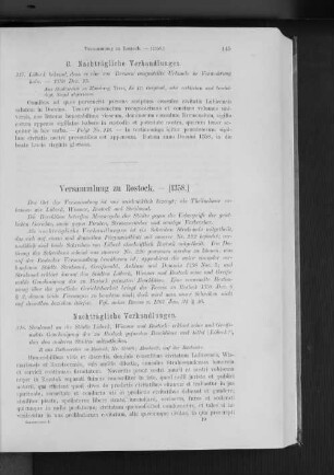 Versammlung zu Rostock. - [1358.]