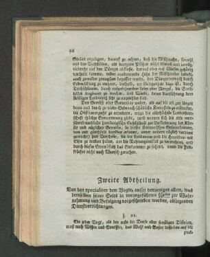 Zweite Abtheilung.