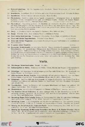 Varia (Nr. 550-561)
