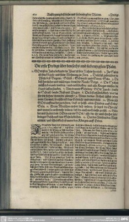 Die Predigten über den sechs und siebentzigsten Psalm