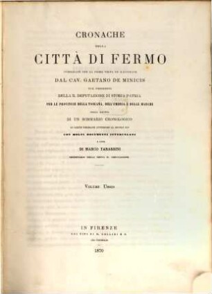 Cronache della città di Fermo