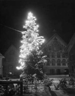 Marktplatz mit Weihnachtsbaum