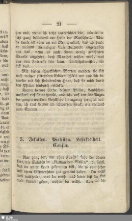 5. Jesuiten. Pietisten. Lehrfreiheit. Censur