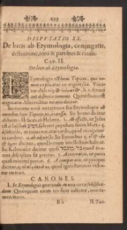 Cap. II. De loco ab Etymologia.