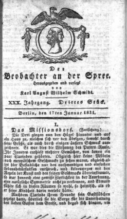 3. Stueck, 17. Januar 1831