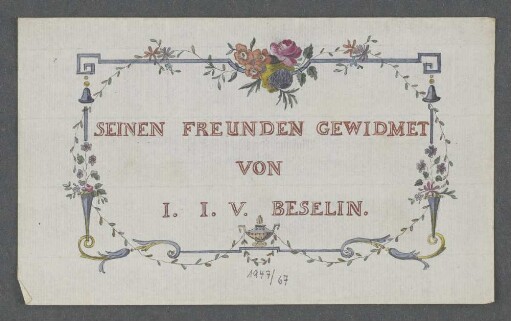 [Stammbuch Johann Joachim Valentin Beselin]