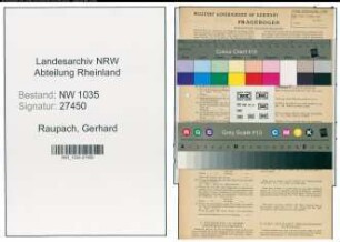 Entnazifizierung Gerhard Raupach , geb. 15.01.1899 (Technischer Angestellter)