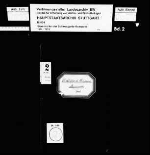 Stammrolle der Schlossgardekompanie