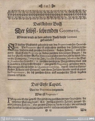 Das Erste Capitel. Von der Proportion insgemein.