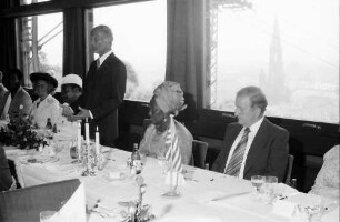 Freiburg: Dattler; Besuch des liberianischen Staatspräsidenten Exz. Dr. William Tolbert in Freiburg; Festtafel