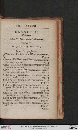 Elenchus Casuum