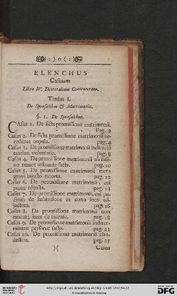 Elenchus Casuum