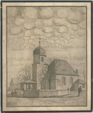 Bestelmeyer, German; Murnau am Staffelsee (Bayern); Ev. Kirche und Pfarrhaus - Außenansicht (Perspektive)