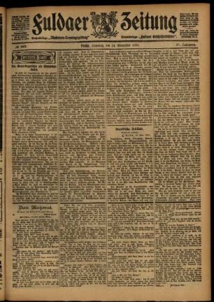 Dritte Ausgabe vom Samstag, den 14. November 1903.