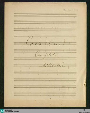 Wenn im Gewühl der Schlacht - Don Mus.Ms. 2536 : V, pf; B|b
