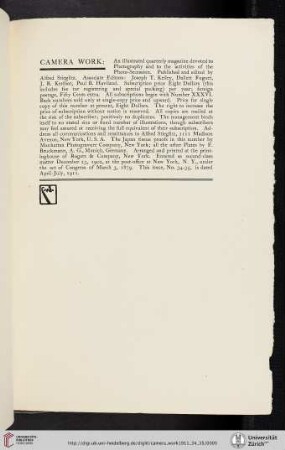 [Editors] Camera Work [masthead]