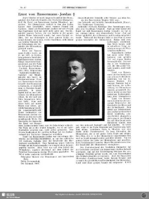 Ernst von Bassermann-Jordan †