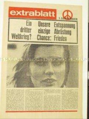 Sonderdruck der Kampagne für Abrüstung mit der Forderung nach einer atomwaffenfreien Zone in Deutschland
