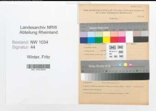 Entnazifizierung Fritz Winter , geb. 09.11.1909 (Leutnant)