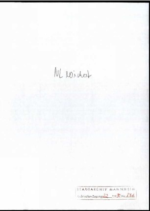 Gütermann, H[einrich], Redaktion der Neuen Badischen Landeszeitung Mannheim, Schriftwechsel mit Wichert