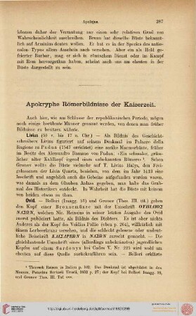 Apokryphe Römerbildnisse der Kaiserzeit