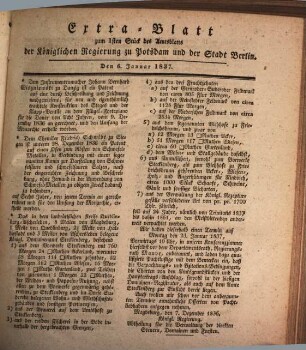 Amtsblatt der Regierung in Potsdam. 1837