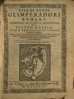 Vite di tutti gl'Imperatori