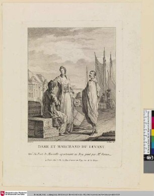 DAME ET MARCHAND DU LEVANT [Dame und Kaufmann am Morgen]