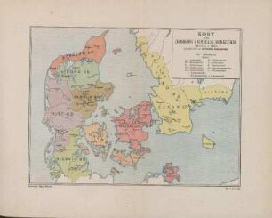 Kort Over Danmark I Kirkelig Henseende.
