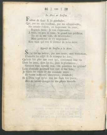 La Mort au Bouffon = Der Tod zum Narren