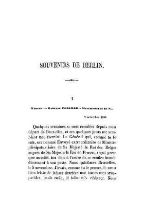 I. Madame la Baronne Willmar a Mademoiselle de S ...