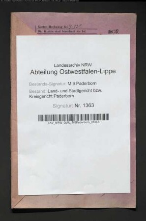 Erblasser: Temme, Joseph August: