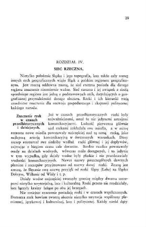 Rozdział IV: Sieć rzeczna