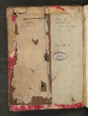 Verein für Geschichte der Stadt Nürnberg, Signatur: 289; Stadtbibliothek Nürnberg, Stempel
