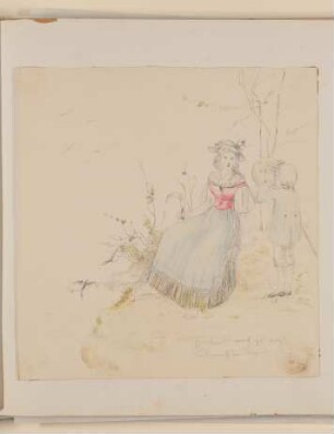 "Er trinkt noch zuerst, das macht die Jugend" [aus einem Album aus dem Besitz der Bettine-Töchter]