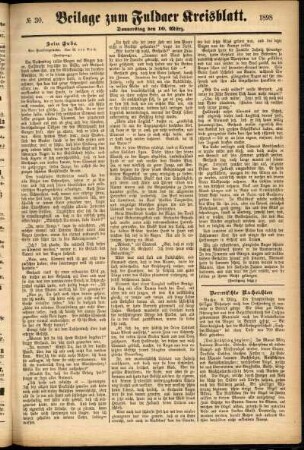 Zweite Ausgabe vom Donnerstag, den 10. März 1898.