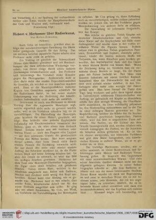 3: Hubert v. Herkomer über die Radierkunst, [3]